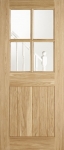 Cottage 4-Light External Solid Oak Door
